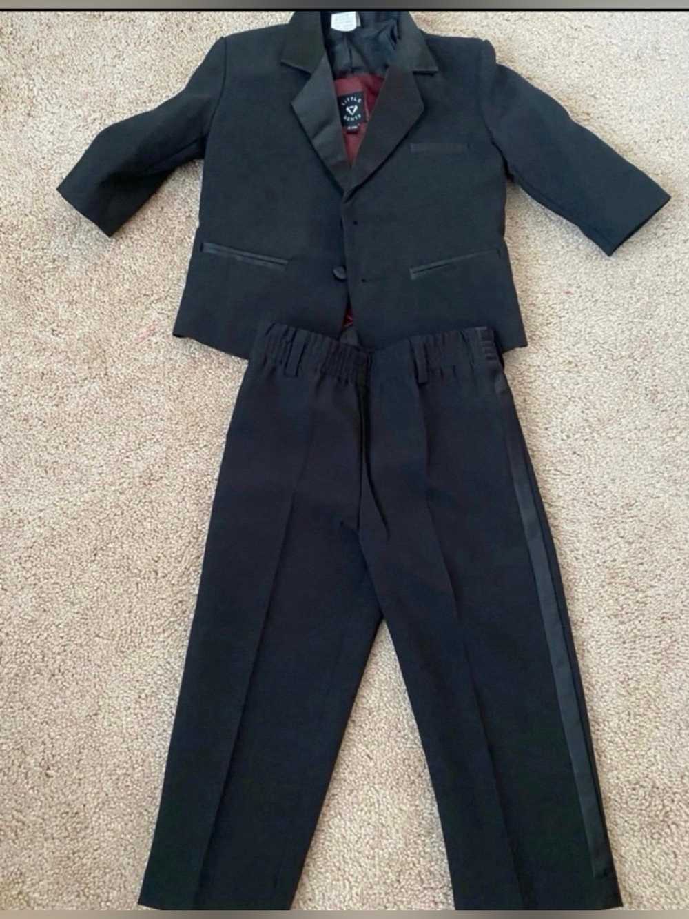 18-24 Months Black Boys' Suit Jacket & Pants Set